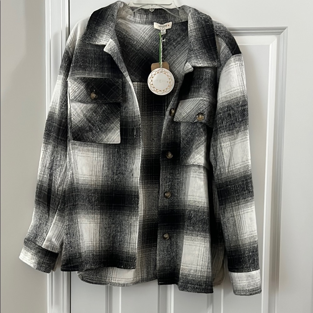Black and White Plaid Shacket
